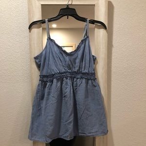 Denim maternity tank